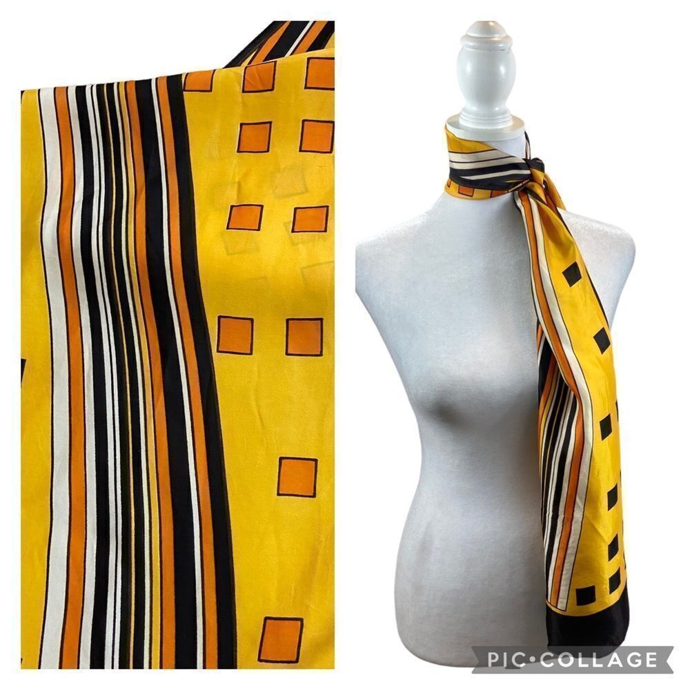 Vintage Jeau Dawg‎ Paris 60’s Art Deco Scarf In Fantastic Condition